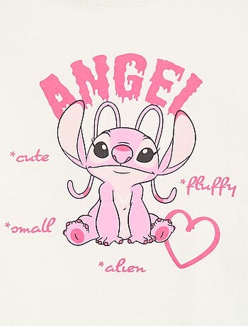 T-shirt 'Stitch' 'Angel' 'Disney' à manches longues