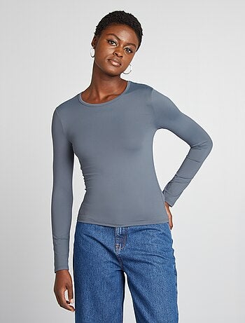 T-shirt stretch à manches longues