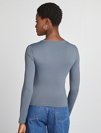 T-shirt stretch à manches longues