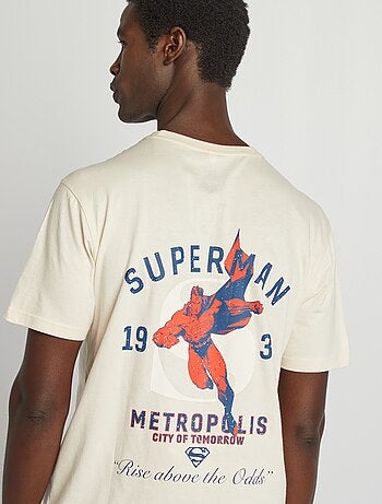 T-shirt 'Superman' manches courtes imprimé recto-verso