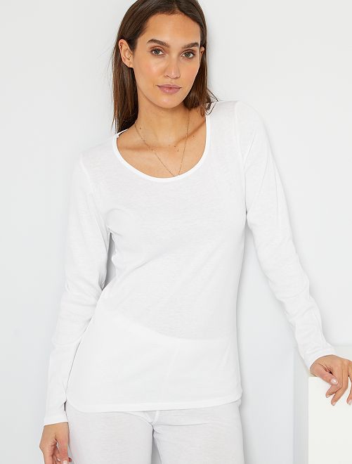 T-shirt Thermolactyl 'Damart'                                         blanc 
