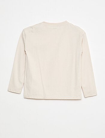 T-shirt uni à manches longues et poche poitrine - So Easy