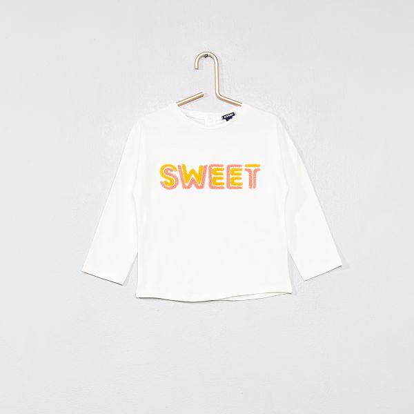 t shirt uni blanc fille