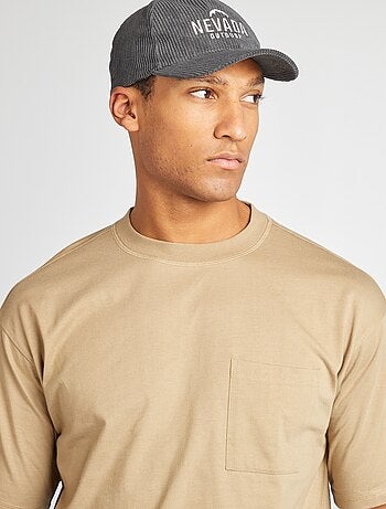 T-shirt uni avec poche poitrine