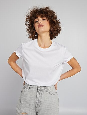 T-shirt uni en jersey
