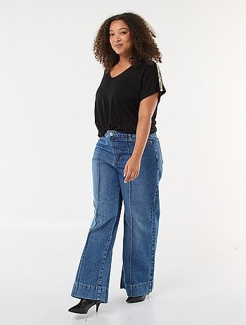 T-shirt 'Vero Moda' col V avec sequins