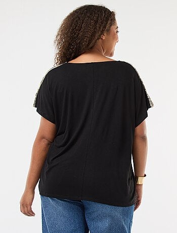 T-shirt 'Vero Moda' col V avec sequins