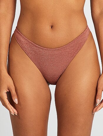 Tanga de bain maille texturée