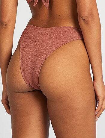 Tanga de bain maille texturée