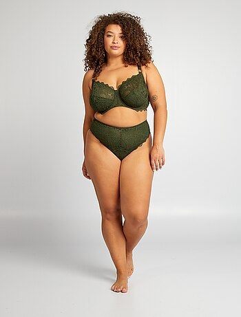 Tanga en dentelle et en microfibre