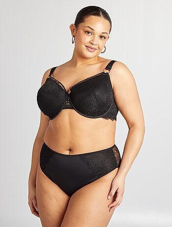 Tanga en microfibre et dentelle