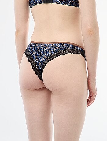 Tanga en microfibre imprimé