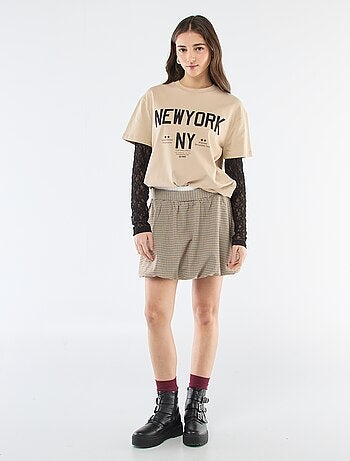 Tee-shirt 2-en-1 avec dentelle