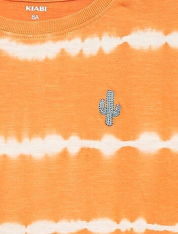 Tee-shirt avec rayures tie and dye