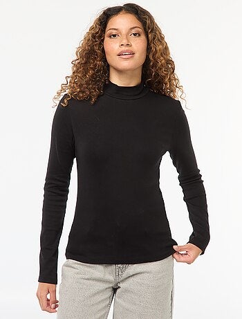 Tee-shirt basique col montant