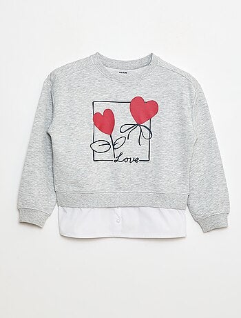 Tee-shirt chemise effet 2 en 1