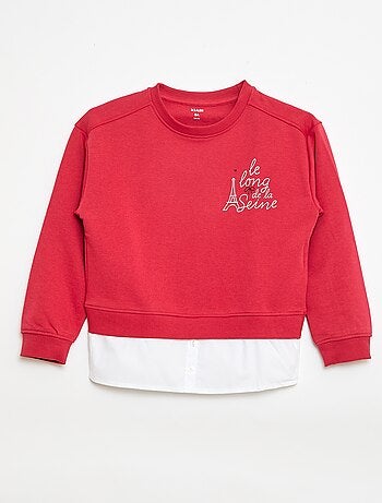 Tee-shirt chemise effet 2 en 1