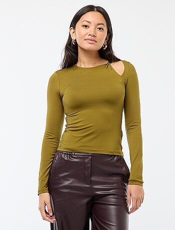 Tee-shirt cintré avec détail doré