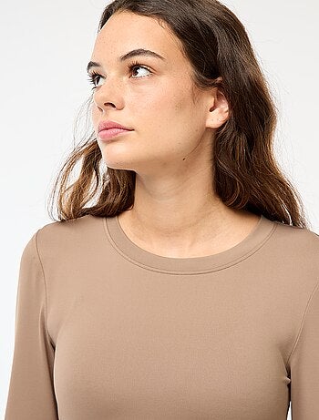 Tee-shirt cropped avec effet froissé
