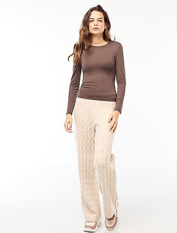 Tee-shirt cropped avec effet froissé