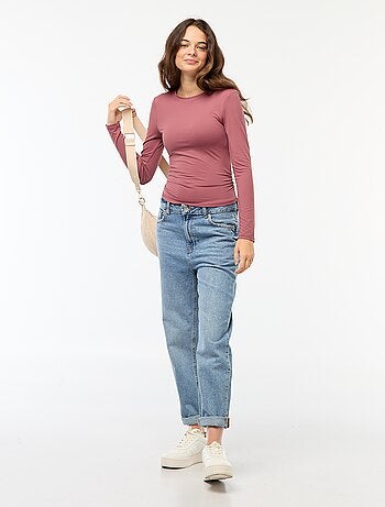 Tee-shirt cropped avec effet froissé