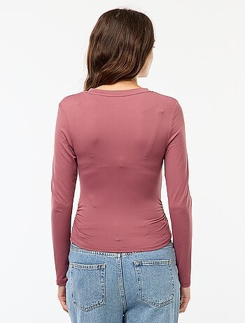Tee-shirt cropped avec effet froissé