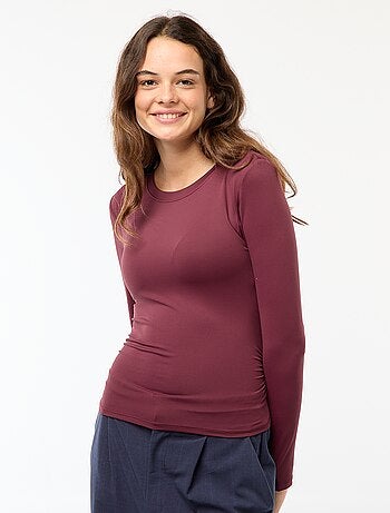 Tee-shirt cropped avec effet froissé