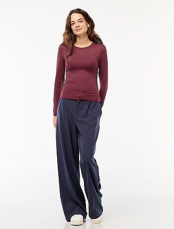 Tee-shirt cropped avec effet froissé
