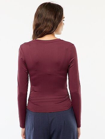 Tee-shirt cropped avec effet froissé