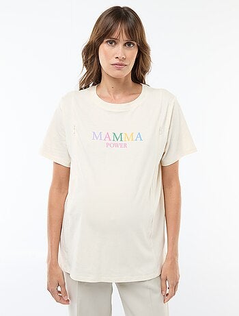 Tee-shirt d'allaitement imprimé à manches courtes
