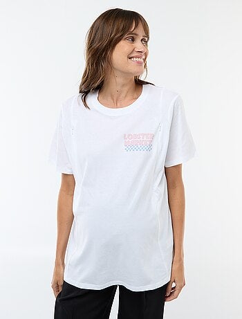 Tee-shirt d'allaitement imprimé à manches courtes