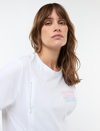 Tee-shirt d'allaitement imprimé à manches courtes