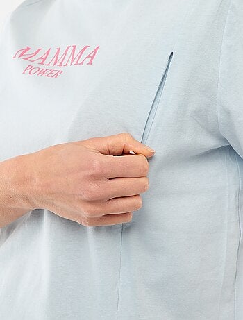 Tee-shirt d'allaitement imprimé à manches courtes
