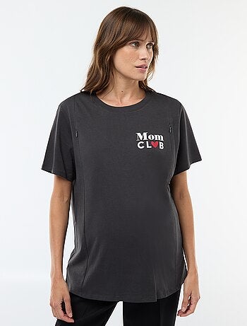 Tee-shirt d'allaitement imprimé à manches courtes