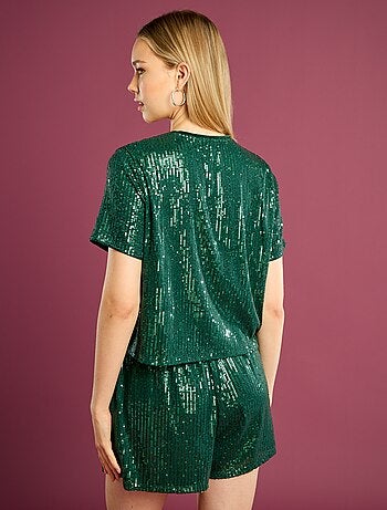 Tee-shirt de fêtes à sequins