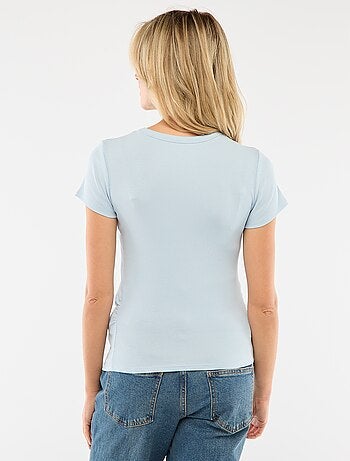 Tee-shirt de maternité côtelé