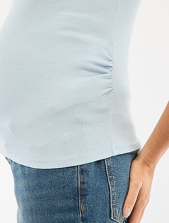 Tee-shirt de maternité côtelé