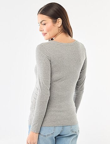 Tee-shirt de maternité côtelé