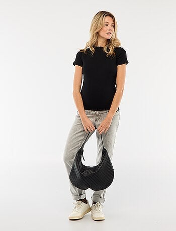 Tee-shirt de maternité côtelé
