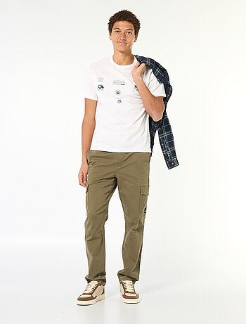 Tee-shirt en coton imprimé à manches courtes