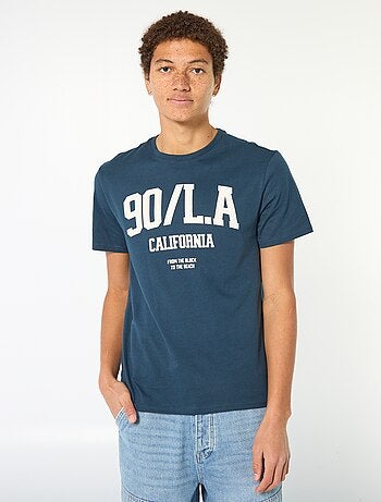 Tee-shirt en coton imprimé à manches courtes