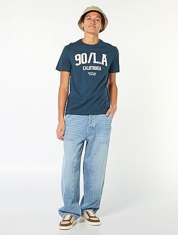 Tee-shirt en coton imprimé à manches courtes