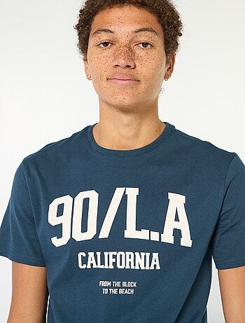 Tee-shirt en coton imprimé à manches courtes