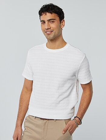 Tee-shirt en maille jacquard graphique