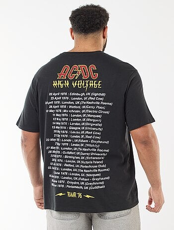 Tee-shirt imprimé 'AC/DC' à manches courtes
