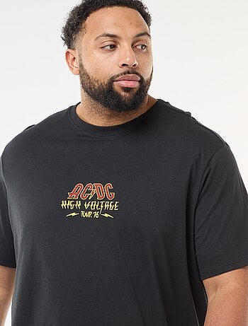 Tee-shirt imprimé 'AC/DC' à manches courtes