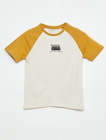 Tee-shirt imprimé avec manches courtes raglan