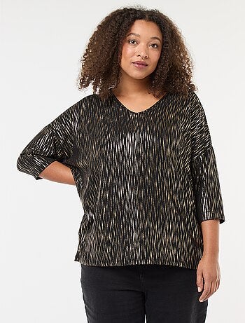 Tee-shirt imprimé doré 'Only Carmakoma'