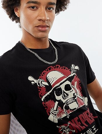Tee-shirt imprimé 'One Piece' à manches courtes