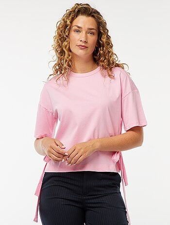 Tee-shirt large avec noeuds